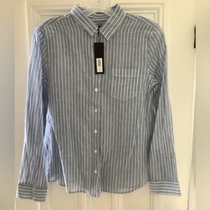 NWT Banana Republic Cotton / Linen Blend Button Down Sz S
